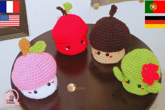 Bundle of Cute Beverage Plant  crochet Pattern, Instant download pdf File.