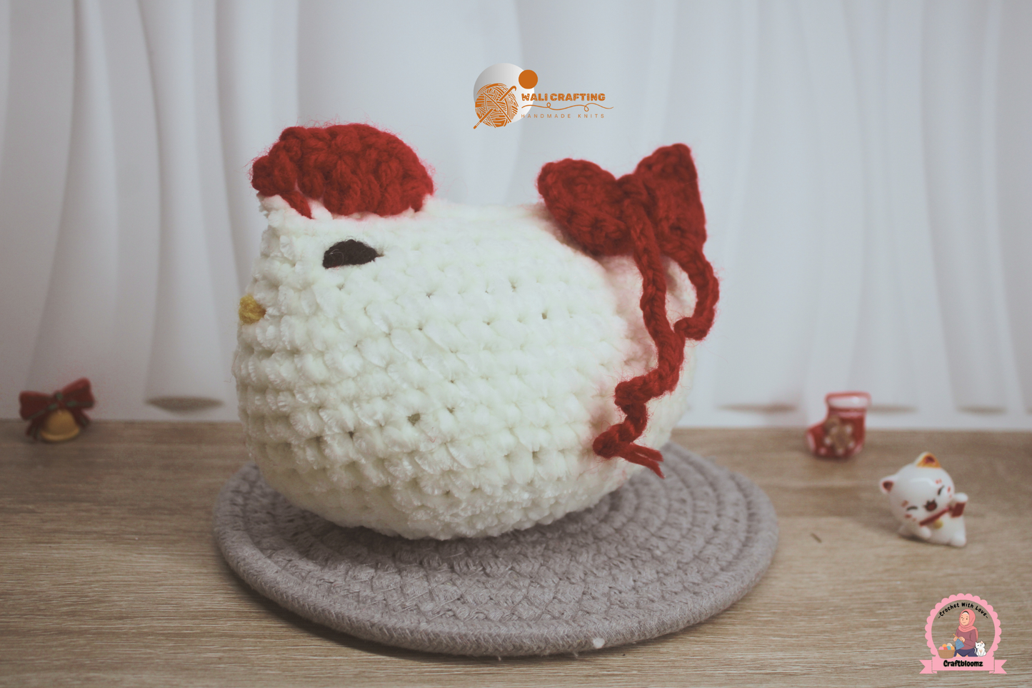 Crochet Chicken Family PATTERN for Christmas