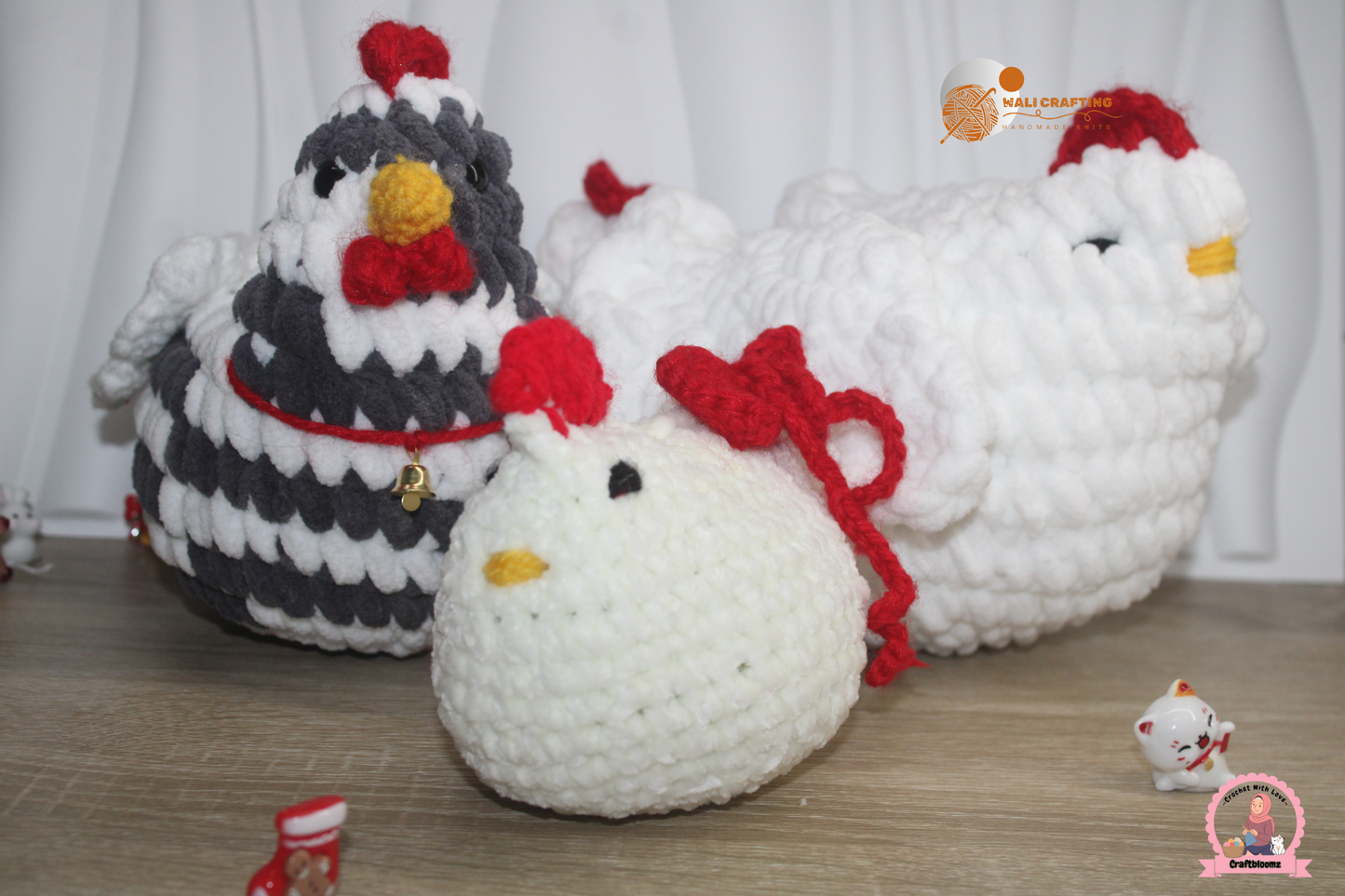 Crochet Chicken Family PATTERN for Christmas
