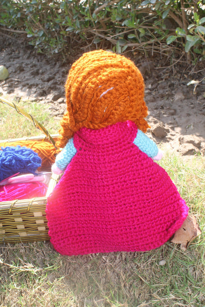 Anna Frozen Crochet Pattern-Cute Doll pdf file.