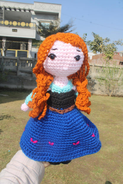 Anna Frozen Crochet Pattern-Cute Doll pdf file.