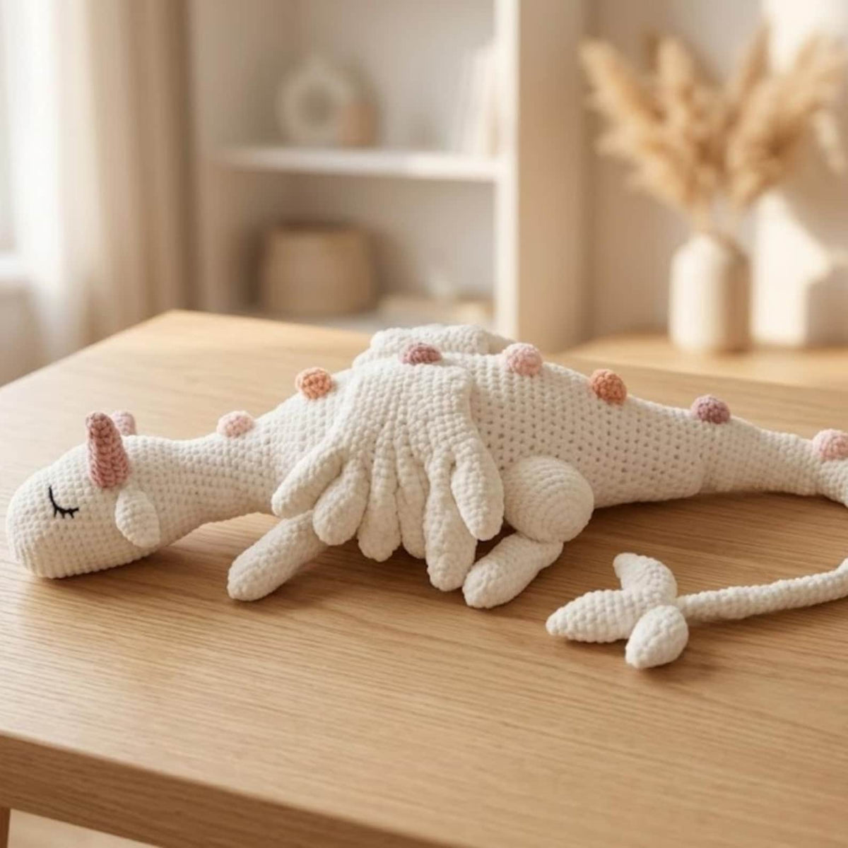 Giant Sleeping Unicorn Dragon Amigurumi Pattern – PDF in English, German, French & Portuguese