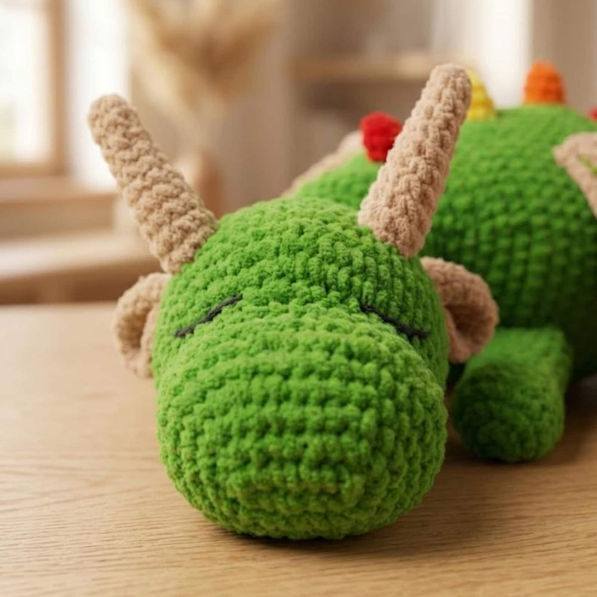 Big Green Dragon Amigurumi Pattern – PDF in English, German & French