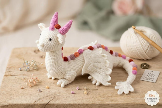 Crochet Dragon Amigurumi Pattern – PDF Digital Download
